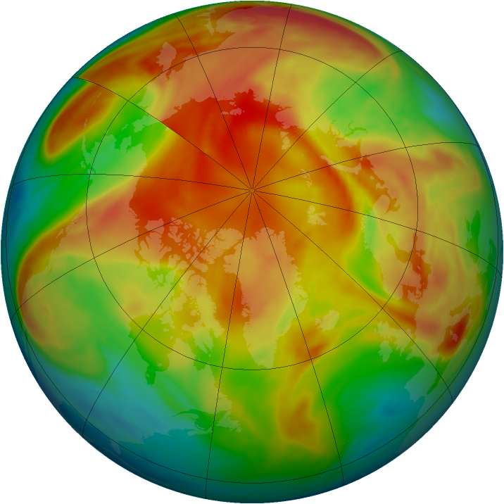 Arctic ozone map for 11 March 2006